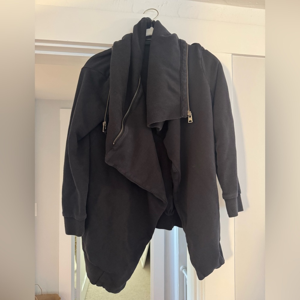 All Saints Charcoal Zippered sweatshirt jacket